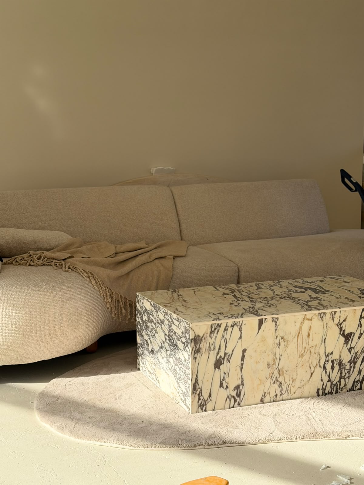 Marmor-Violett-Block Couchtisch