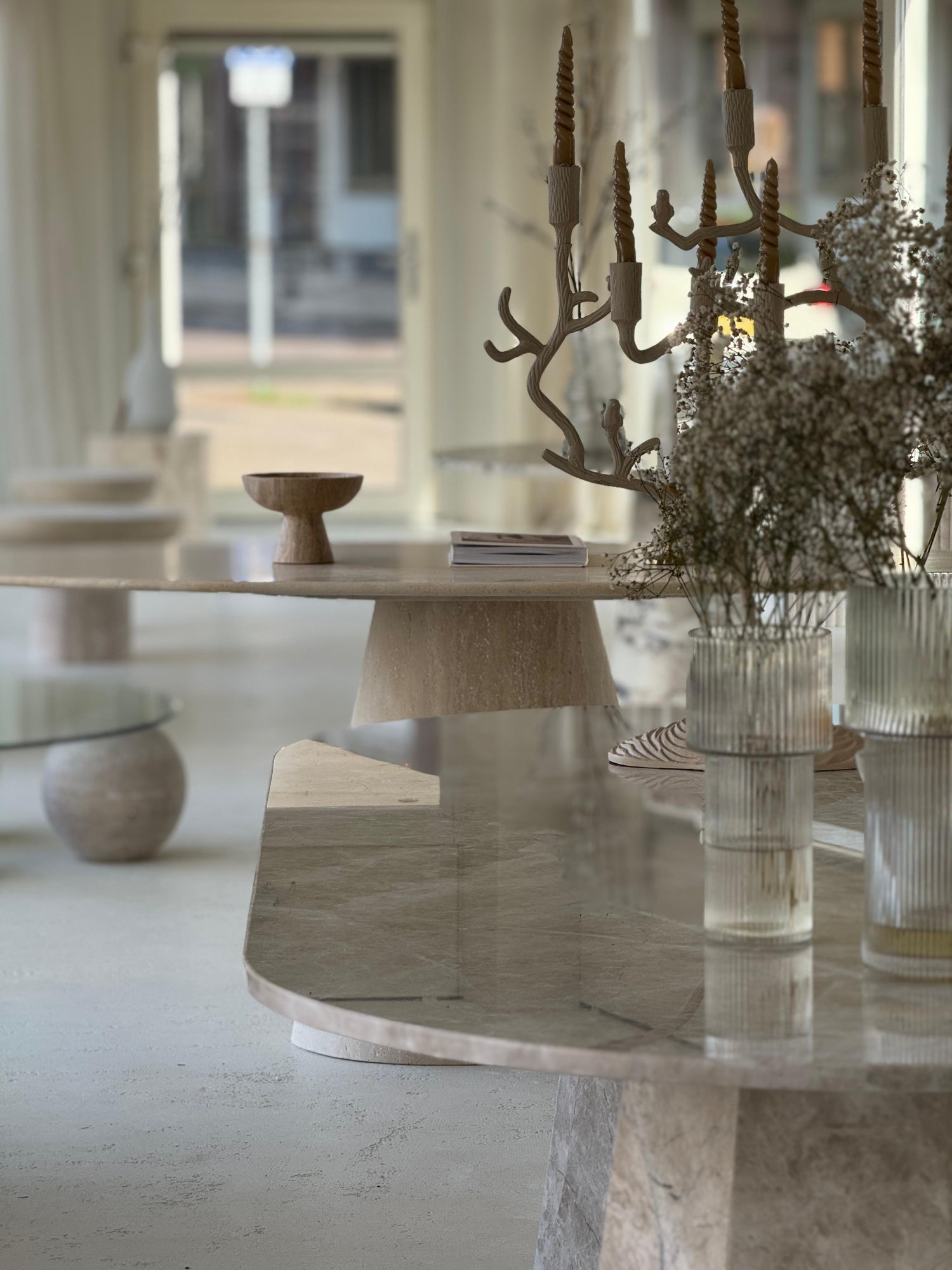 Shop all collection | marble and travertine furniture at MERAKI MARBLE