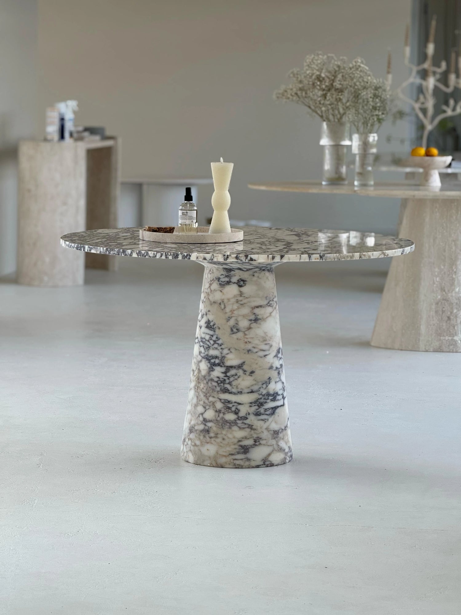 Marble dining tables handcrafted from natural stone by MERAKI MARBLE