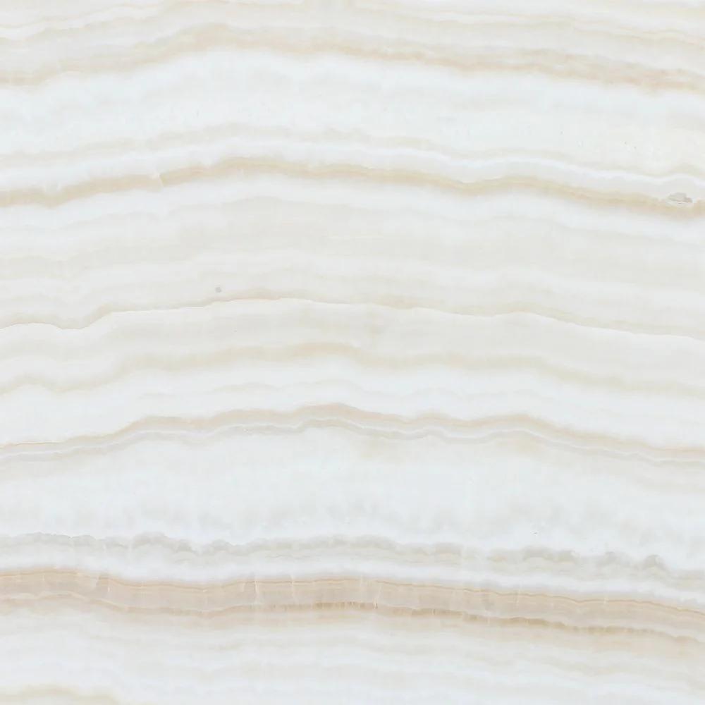 Onyx Desert Sample – ivory beige natural stone with translucent white veining, ideal for accent or side tables
