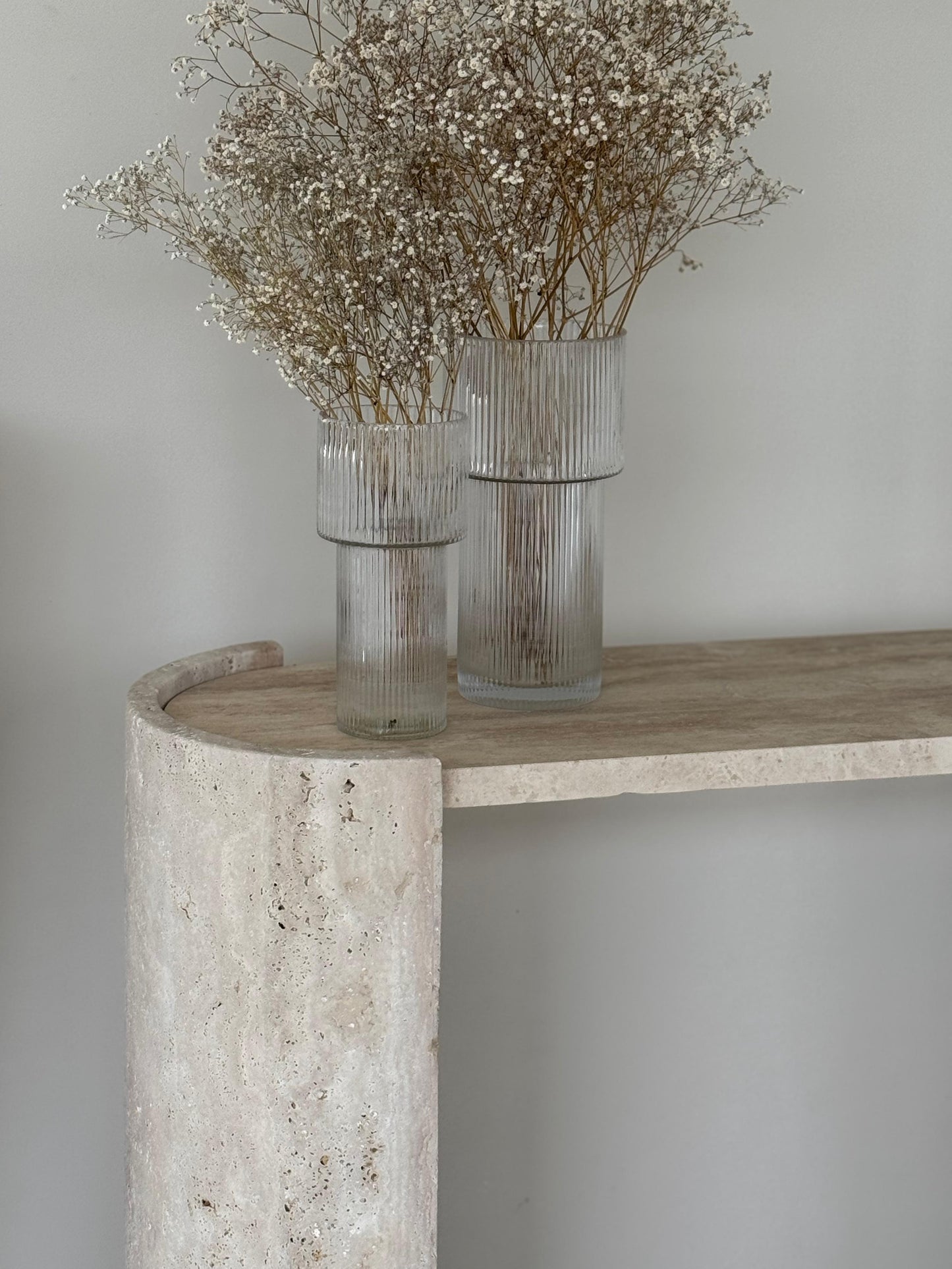 Orchide | Travertine Console Table