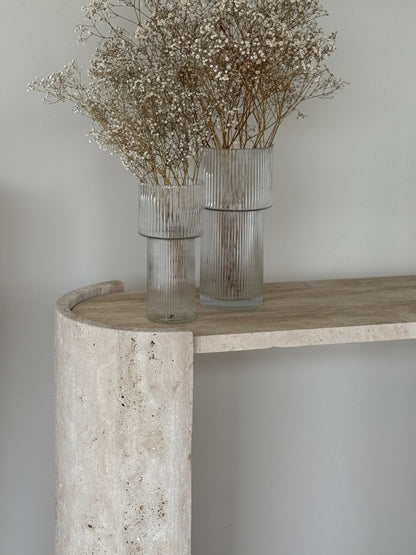 Orchide | Travertine Console Table