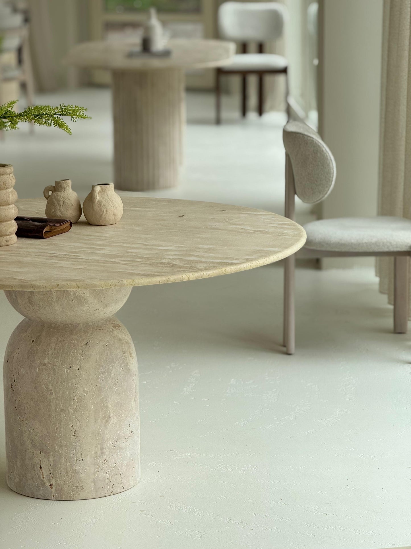 Oreo | Travertine Twist Table