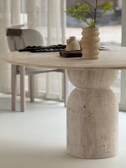 Oreo | Travertine Twist Table