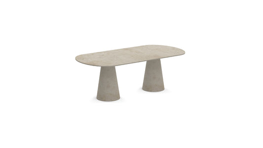 The Modena | Travertine Oval Dining Table
