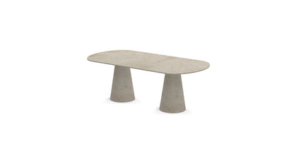 The Modena | Travertine Oval Dining Table