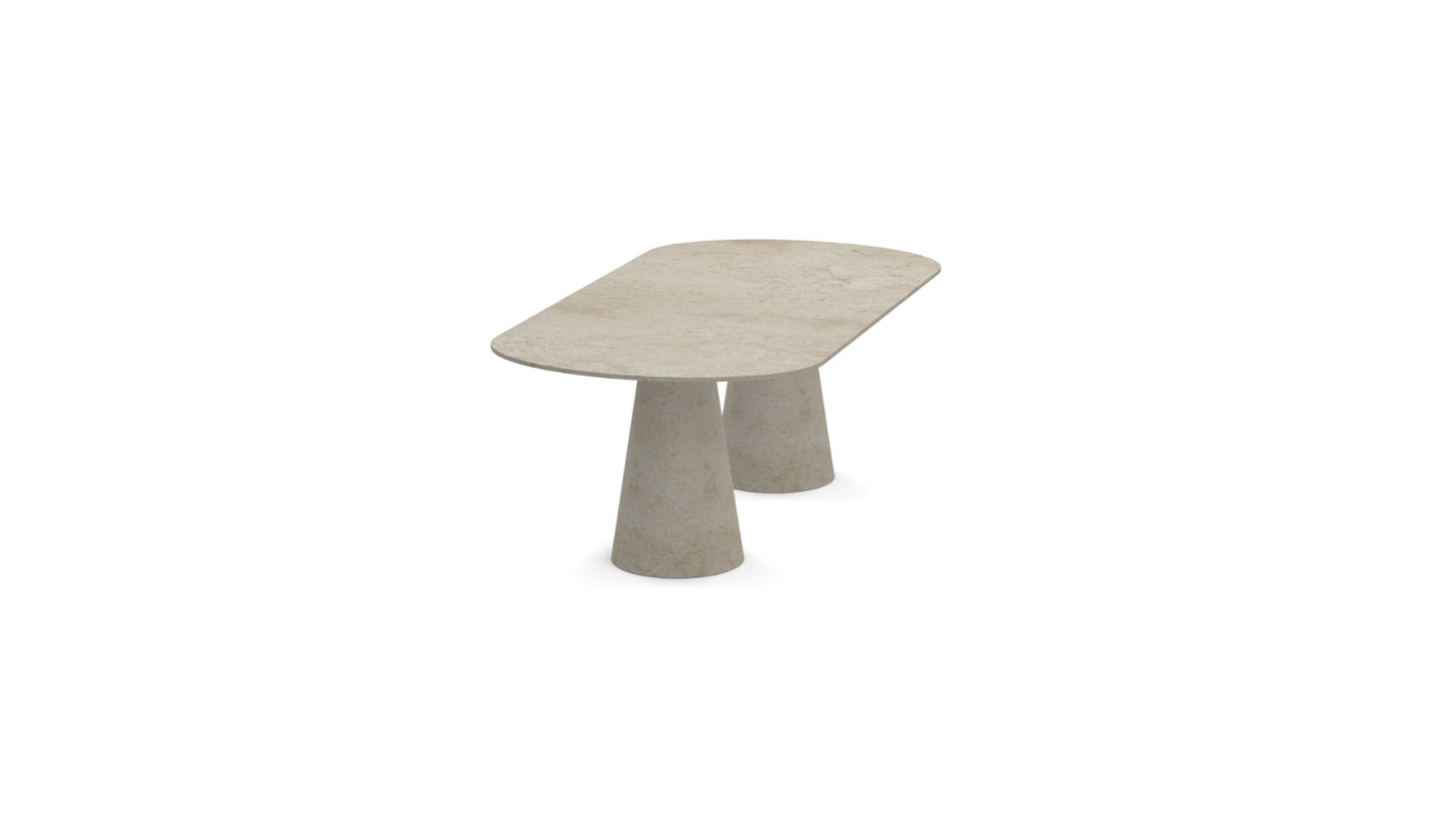 The Modena | Travertine Oval Dining Table
