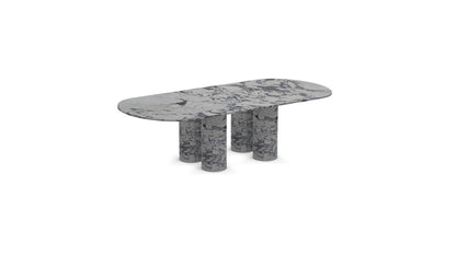 Viola Quattro | Marble Oval Dining Table