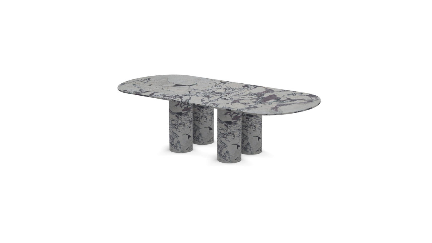 Viola Quattro | Marble Oval Dining Table