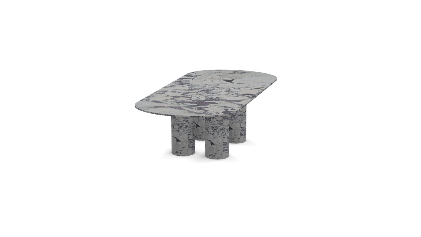 Viola Quattro | Marble Oval Dining Table