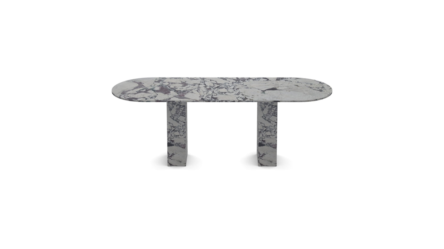 Viola Bloc | Marble Oval Dining Table