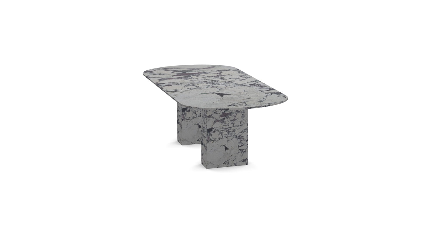 Viola Bloc | Marble Oval Dining Table