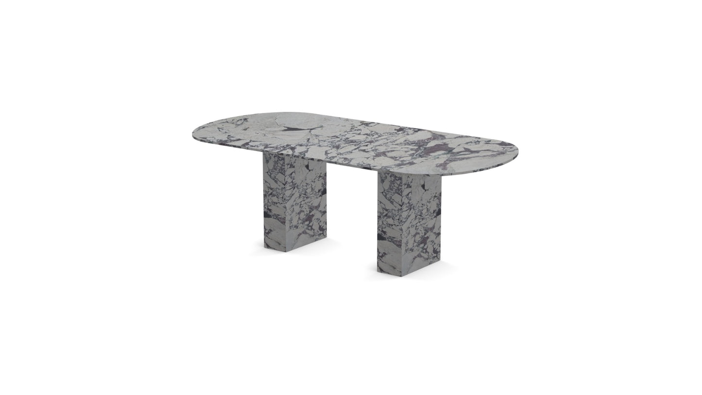 Viola Bloc | Marble Oval Dining Table