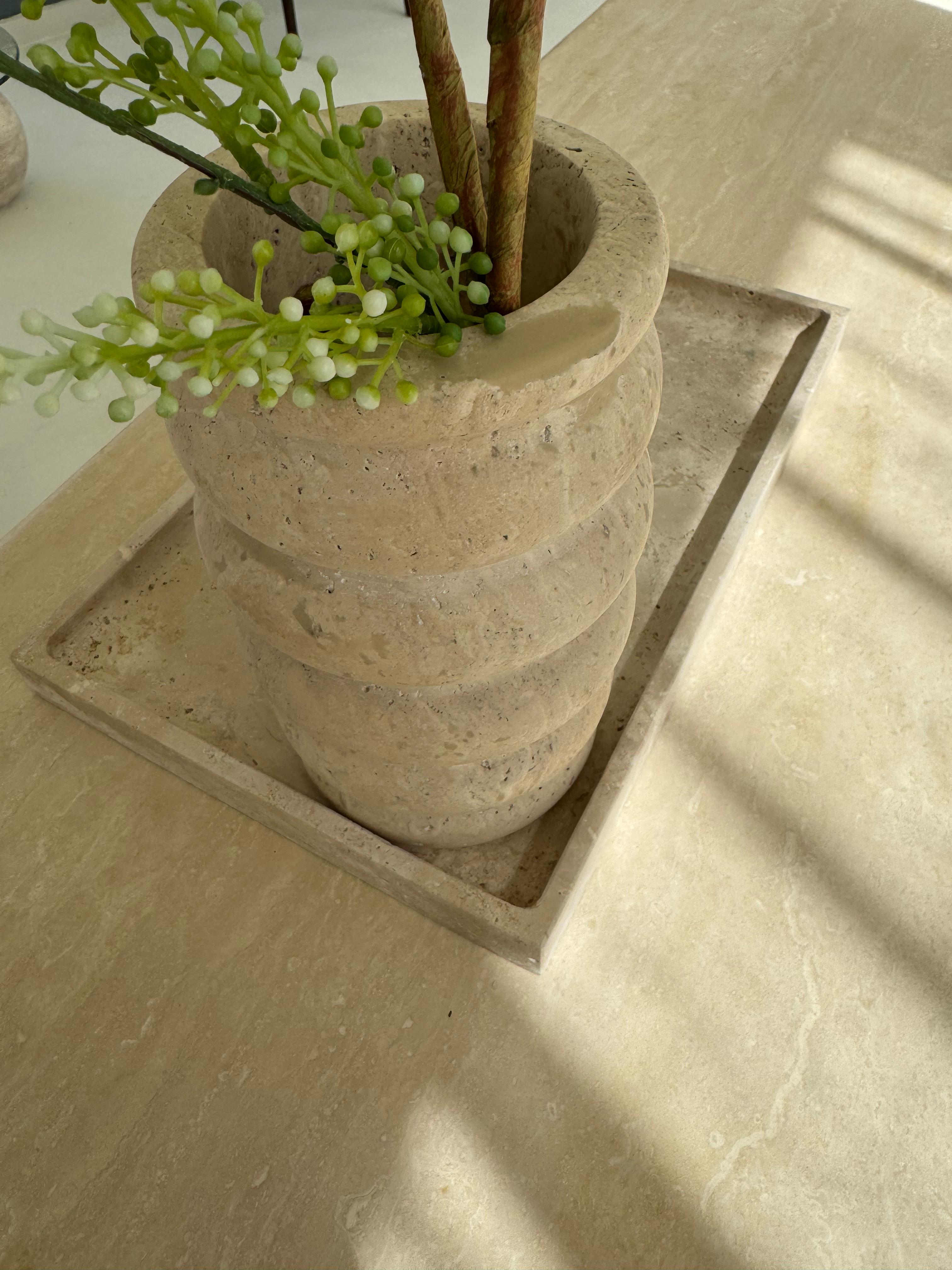 Travertin crosscut dienblad