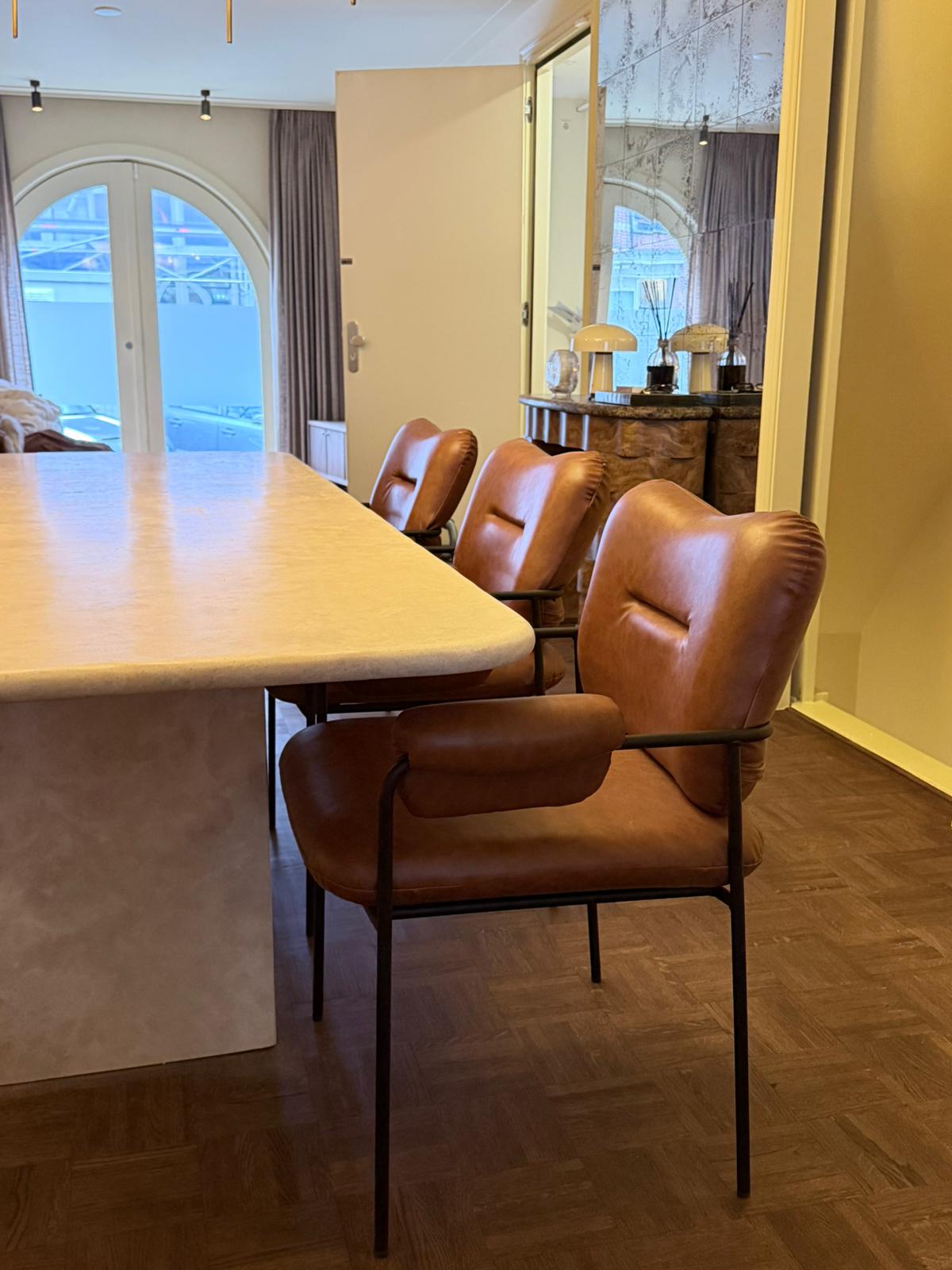 Travertin Rechthoekige Eettafel | Block Frame