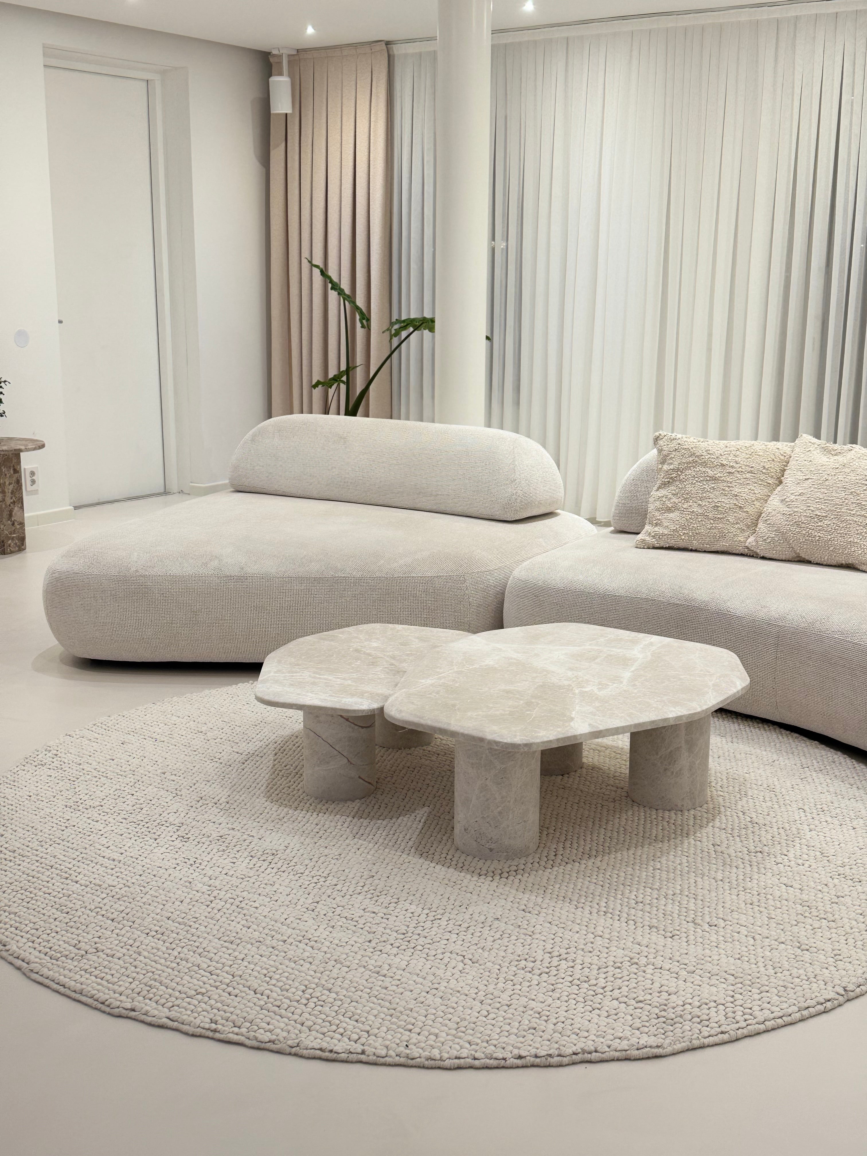 Aura Champagne Cream Marmeren Salontafel