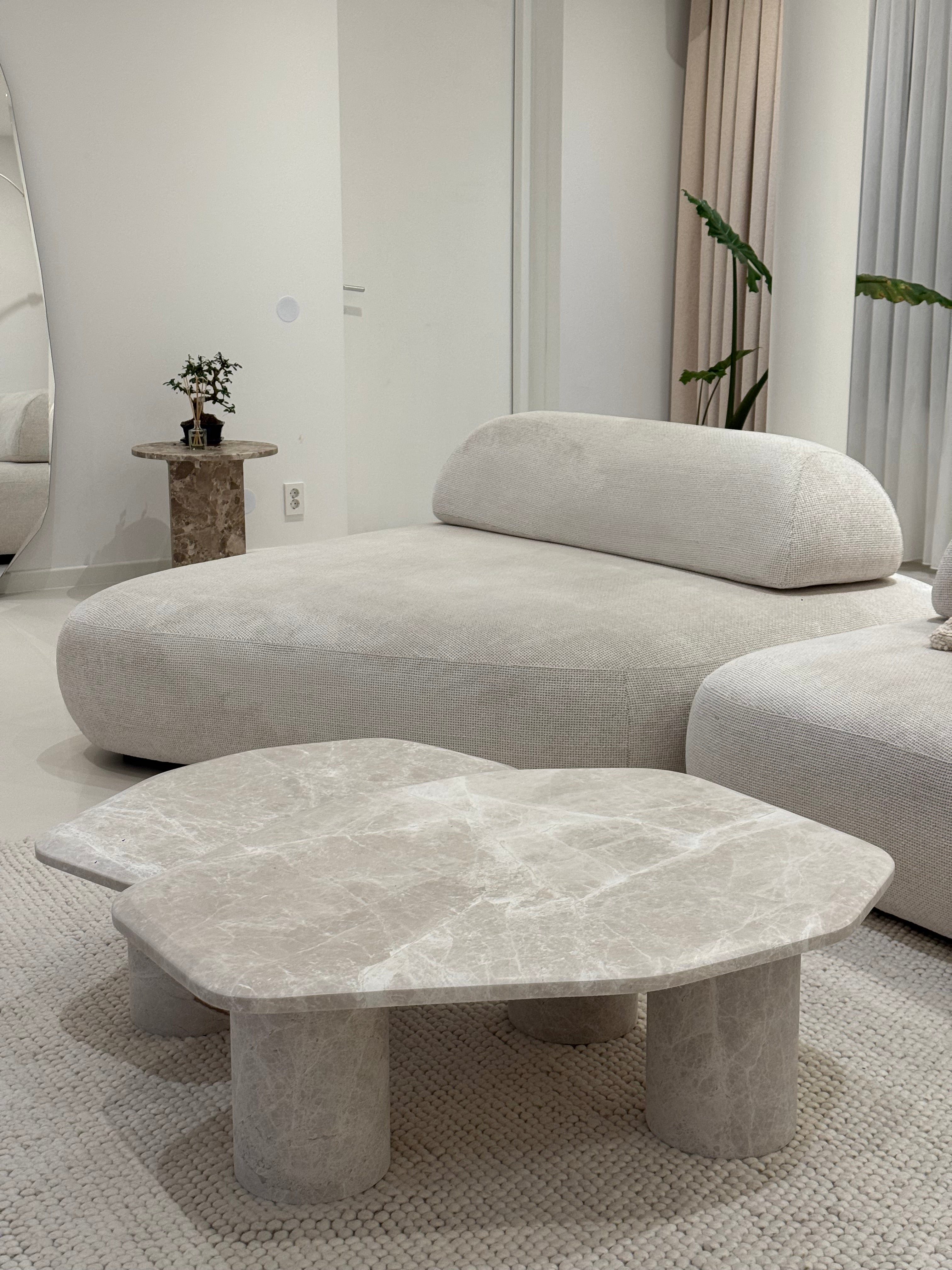 Aura Champagne Cream Marmeren Salontafel