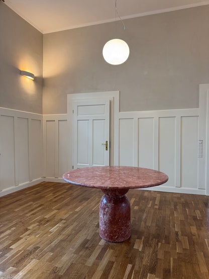 De Oreo | Rode Travertin Ronde Eettafel