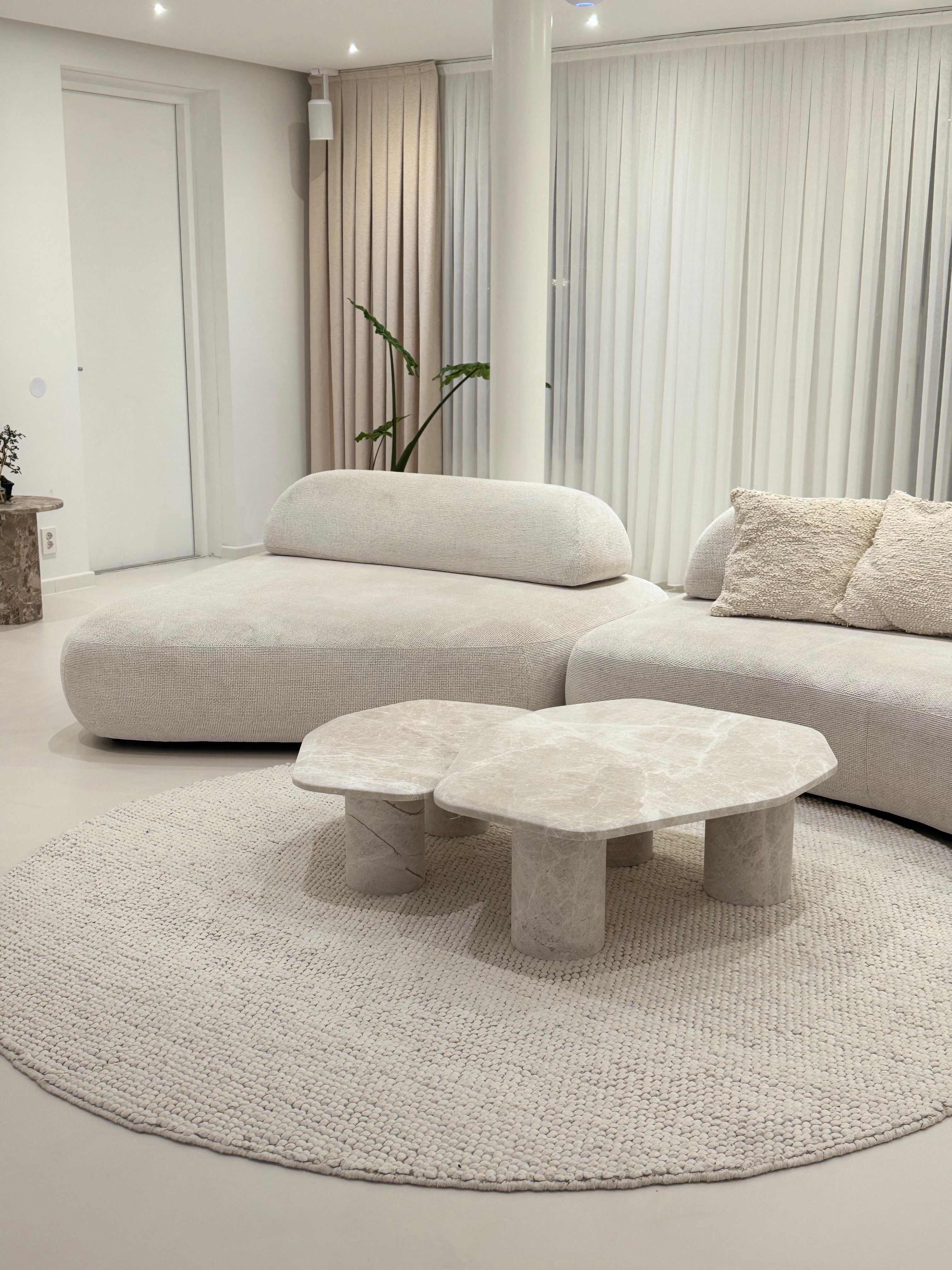 Aura Champagne Cream Marmeren Salontafel